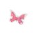 Aplique Decorativo - Borboleta Rosa - 2 unidades - Rizzo - Imagem 1