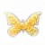 Aplique Decorativo - Borboleta Amarela  - 2 unidades - Rizzo - Imagem 1