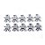 Aplique Decorativo Halloween - Esqueleto - 4cm - 10 unidades - Rizzo - Imagem 1