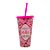 Copo com Tampa e Canudo Rosa - Minha Mãe é uma Rainha - 600ml - 1 unidade - Rizzo - Imagem 1