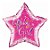 Balão de Festa Microfoil 36" 91cm - Estrela Welcome Baby Girl Rosa - 1 unidade - Qualatex Outlet - Rizzo - Imagem 1