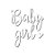 Transfer Para Balão Lettering Branco - Baby Girl - 01 Unidade - Rizzo - Imagem 1