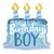 Balão de Festa Microfoil 14" 35cm - Bolo Birthday Boy Azul - 1 unidade - Qualatex Outlet - Rizzo - Imagem 1