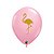 Balão de Festa Látex Liso Decorado - Flamingo Rosa e Dourado - 11" 28cm - 50 unidades - Qualatex Outlet - Rizzo - Imagem 2