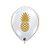 Balão de Festa Látex Liso Decorado - Abacaxi Transparente e Dourado - 11" 28cm - 50 unidades - Qualatex Outlet - Rizzo - Imagem 1