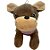 Cachorro de Pelúcia Bulldog - Marrom com Lenço Roxo - 22cm - 1 unidade - Rizzo - Imagem 1