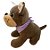 Cachorro de Pelúcia Bulldog - Marrom com Lenço Roxo - 22cm - 1 unidade - Rizzo - Imagem 2