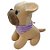 Cachorro de Pelúcia Bulldog - Bege - 22cm - 1 unidade - Rizzo - Imagem 2