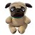 Cachorro de Pelúcia Pug Olhos Grandes - Bege - 33cm - 1 unidade - Rizzo - Imagem 1