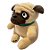 Cachorro de Pelúcia Pug Olhos Grandes - Bege - 33cm - 1 unidade - Rizzo - Imagem 2