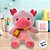 Porco de Pelúcia com Cachecol - Rosa - 20cm - 1 unidade - Rizzo - Imagem 4