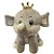 Elefante de Pelúcia - Olhos Grandes - Cinza - 36cm - 1 unidade - Rizzo - Imagem 1