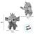 Elefante de Pelúcia - Olhos Grandes - Cinza - 36cm - 1 unidade - Rizzo - Imagem 3