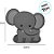 Enfeite MDF -  Elefante Bebê - 20,5cm - 1 unidade - Rizzo - Imagem 2