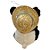 Urso Panda de Pelúcia com Chapéu de Palha - 25cm - 1 unidade - Rizzo - Imagem 3