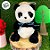 Urso Panda de Pelúcia com Chapéu de Palha - 25cm - 1 unidade - Rizzo - Imagem 5