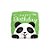 Balão de Festa Microfoil 18" 46cm - Quadrado Happy Birthday Panda  - 1 unidade - Qualatex Outlet - Rizzo - Imagem 1