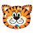 Balão de Festa Microfoil 14" 35cm - Tigre Sorridente - 1 unidade - Qualatex Outlet - Rizzo - Imagem 1