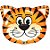 Balão de Festa Microfoil 30" 76cm - Tigre Sorridente - 1 unidade - Qualatex Outlet - Rizzo - Imagem 1