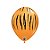 Balão de Festa Látex Liso Decorado - Listras de Tigre Laranja - 11" 28cm - 50 unidades - Qualatex Outlet - Rizzo - Imagem 1