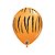 Balão de Festa Látex Liso Decorado - Listras de Tigre Laranja - 11" 28cm - 50 unidades - Qualatex Outlet - Rizzo - Imagem 2