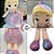 Boneca de Pelúcia com Vestido de Borboletas - Roxo - 52cm - 1 unidade - Rizzo - Imagem 3