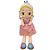 Boneca de Pelúcia com Vestido de Borboletas - Rosa - 52cm - 1 unidade - Rizzo - Imagem 1