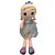 Boneca de Pelúcia com Vestido de Borboletas - Azul - 52cm - 1 unidade - Rizzo - Imagem 1