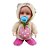 Boneca Baby Pelúcia Bege e Rosa Com Som e Movimento - 28cm - 1 unidade - Rizzo - Imagem 1