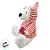 Urso de Pelúcia com Roupão Listrado Vermelho - 25cm - 1 unidade - Rizzo - Imagem 4