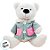 Urso de Pelúcia com Roupão Verde - 30cm - 1 unidade - Rizzo - Imagem 5