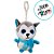 Lobo Branco com Cachecol Chaveiro de Pelúcia - 10cm - 1 unidade - Rizzo - Imagem 3