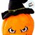 Pelúcia Abóbora Sorrindo com Chapéu 24 cm - Halloween - 1 unidade - Rizzo - Imagem 2