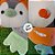 Pinguim de Pelúcia com Touca de Laranja - 45cm - 1 unidade - Rizzo - Imagem 3