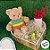 Urso de Pelúcia com Blusa Listrada - 28cm - 1 unidade - Rizzo - Imagem 4