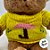 Urso de Pelúcia com Blusa Amarela - 28cm - 1 unidade - Rizzo - Imagem 3