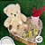 Urso de Pelúcia com Laço Creme - Bege - 28cm - 1 unidade - Rizzo - Imagem 3