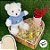Urso de Pelúcia Branco com Blusa Love - Azul - 28cm - 1 unidade - Rizzo - Imagem 3
