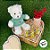 Urso de Pelúcia Branco com Blusa Love - Verde - 28cm - 1 unidade - Rizzo - Imagem 3