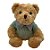 Urso de Pelúcia com Blusa de Lã - Verde - 23cm - 1 unidade - Rizzo - Imagem 1