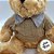 Urso de Pelúcia com Blusa de Lã - Marrom - 23cm - 1 unidade - Rizzo - Imagem 3