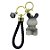 Chaveiro Coelho com Sino - Preto e Cinza - 5cm - 1 unidade - Rizzo - Imagem 1