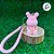 Chaveiro Coelho com Sino - Rosa Claro - 5cm - 1 unidade - Rizzo - Imagem 2