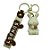 Chaveiro Coelho Respingos Dourados - Creme - 5,5cm - 1 unidade - Rizzo - Imagem 1