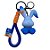 Chaveiro Coelho - Azul - 7cm - 1 unidade - Rizzo - Imagem 1