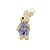 Coelho Xadrez Roxo para Pendurar - 10x5cm - 1 unidade - Cromus - Rizzo - Imagem 1
