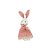Coelho Decorativo Vestido Rosa - 15cm - 1 unidade - Cromus - Rizzo - Imagem 1