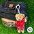 Chaveiro Urso de Pelúcia - Roupa Vermelha - 12cm - 1 unidade - Rizzo - Imagem 3
