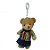 Chaveiro Urso de Pelúcia - Vestido Listrado Colorido  - 14cm - 1 unidade - Rizzo - Imagem 1