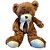 Urso de Pelúcia com Laço Prata - Marrom - 40cm - 1 unidade - Rizzo - Imagem 1